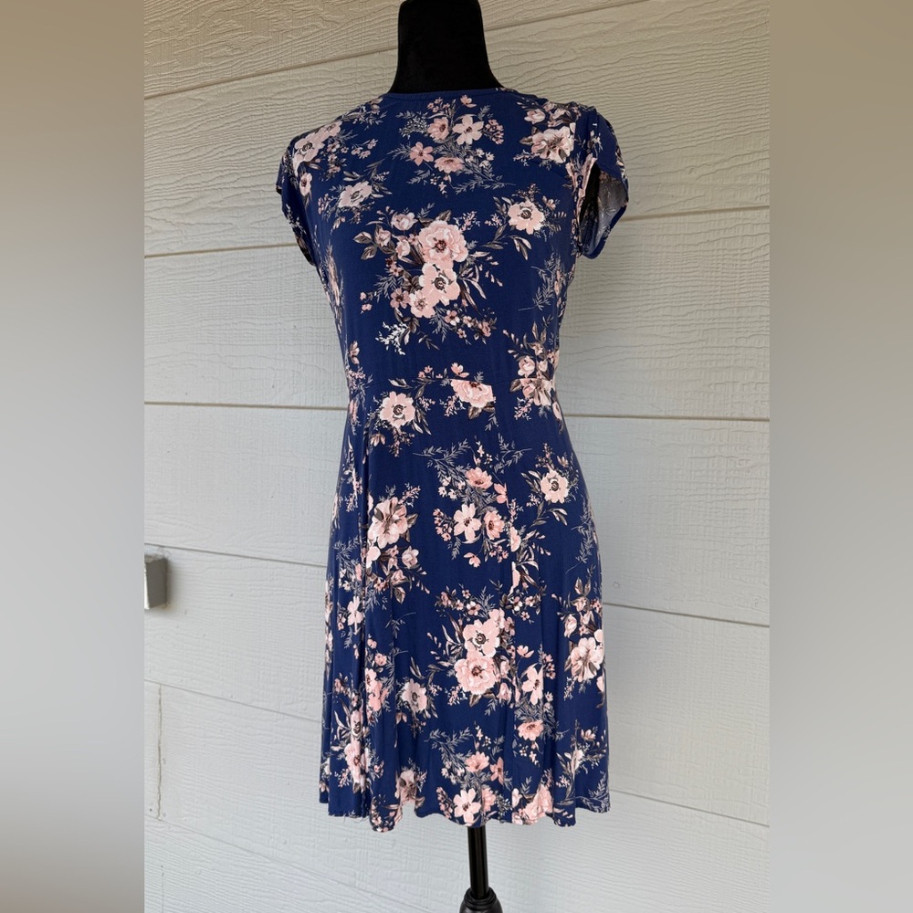 Miami Navy Floral Mini Dress